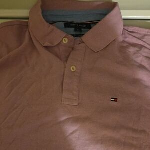 Tommy Hilfiger Men's Light Pink Polo Shirt